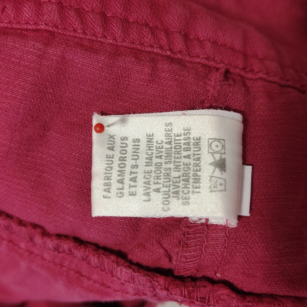 Size Medium Juicy Couture Jeans Burgundy Ruffled Mini Skirt - Picture 7 of 7